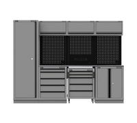 Superline Pro ® Black Edition Storage System With Stainless Worktop 2.64M