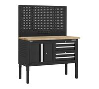 Sealey Modular Workbench 4 Drawer Cupboard Wooden Worktop 1265mm APMWB50COMBO1W