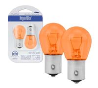 Superlite Set of 2 PY21W 12V Orange Halogen Auxiliary Bulbs. For indicator lights in the Night Vision range. E1 R37/03 approval and RoHS and CE certification