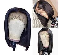 SUPERLOOK 13x4 Lace Front Wig Human Hair Wig Short Bob Wig Straight for Black Women Bob Front Wig 200% Density ? 12P
