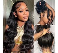 SUPERLOOK 360 Lace Front Wigs Human Hair 200% Density HD Transparent Body Wave with Front Net Human Hair Wigs Pre Cut