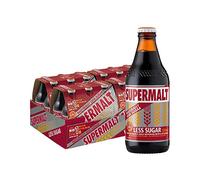 SUPERMALT LESS SUGAR | Alcohol Free Malt Drink| Premium Malt Drink with B Vitamins | Pack of 24 x 330ml Bottles