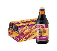 SUPERMALT | Mango & Passion Fruit Malt Drink | Alcohol-Free | Premium Malt Drink with B Vitamins | Pack of 24 x 330ml Bottles