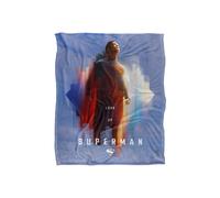 Superman 2025 Look Up Shield Silky Touch Super Soft Throw Blanket 152 X 127 cm in White Superman White 152 X 127 cm