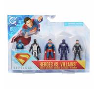 DC Comics, SUPERMAN Heroes Vs. Villains 5-Pack, 7-cm Action Figure, Stylised Superhero Figures with Dynamic Poses and Battle Ready Armour, Kids’ Toys for Ages 4+