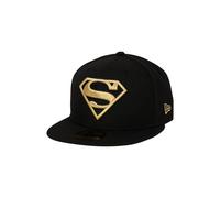 Superman 860898-73-4fitte Superman Gold Logo Black Colorway Era 59Fifty Fitted Hat, 7.75 Fitted