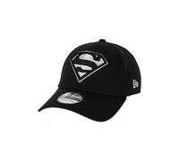 Superman 868073-small-med Superman Silver Logo Era 39Thirty Black Fitted Hat, Small & Medium