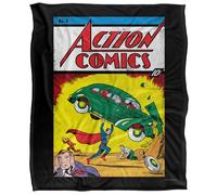Superman Action No. 1 Silky Touch Super Soft Throw Blanket 152 X 127 cm, White