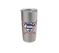 Superman Baseball Shield Stainless Steel Insulated Tumbler