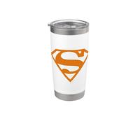 Superman Burnt Orange & White Shield Stainless Steel Insulated Tumbler