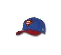 Superman capsupblured-s-m Superman Symbol Blue & Red 39Thirty Fitted Hat, Small & Medium