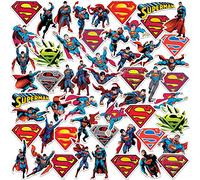 Superman Character Poses 50CT Sticker Pack Large Deluxe Stickers Variety Pack - Laptop, Water Bottle, Scrapbooking, Tablet, Skateboard, Indoor/Outdoor - Set of 50
