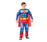 (7-8 Years, Blue/Red) Superman Childrens/Kids Costume