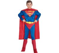 (Toddler, Blue/Red/Yellow) Superman Childrens/Kids Muscles Costume