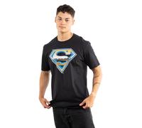 Superman Chrome Logo Cotton Mens T-Shirt Black Superman Black XL