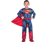 Boys Superman Costume Superhero Book Day Fancy Dress Kids Outfit Amscan New