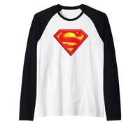 Superman Classic Logo Raglan Baseball Tee