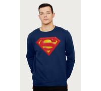 Superman Classic Logo Sweatshirt in Navy | Size: Large Superman Navy L