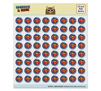 Superman Classic S Shield Logo Puffy Bubble Dome Scrapbooking Crafting Sticker Set