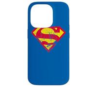 Superman Classic yello & Red Logo Distressed Case for iPhone 14 Pro
