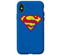 Superman Classic yello & Red Logo Distressed Case for iPhone X/XS