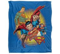Superman Collage Silky Touch Super Soft Throw Blanket 152 X 127 cm, White
