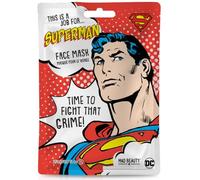 Superman Cosmetic Face Sheet Mask | Mad Beauty | DC Comics, Coconut infused, Hydrating, Aloe Vera - Fun Skincare Gift for Men