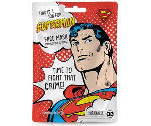Superman Cosmetic Face Sheet Mask | Mad Beauty | DC Comics, Coconut infused, Hydrating, Aloe Vera - Fun Skincare Gift for Men