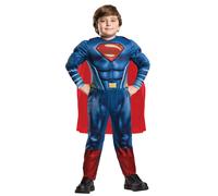 Superman Costume Boys Superhero Fancy Dress Kids Comic Book DC Official