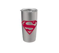 Superman Crimson & Gray Shield Grey Stainless Steel Insulated Tumbler
