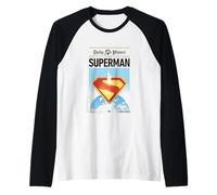 Superman Daily Planet Newspaper Style Raglan Baseball Tee