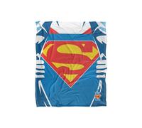 Superman Day 2025 Chest Logo Silky Touch Super Soft Throw Blanket 152 X 127 cm in White Superman White 152 X 127 cm