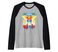 Superman Day 2026 Key Art Raglan Baseball Tee