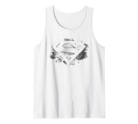 Superman Faded Black And White Logo Tank Top