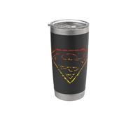 Superman Flame Outlined Logo Stainless Steel Insulated Tumbler