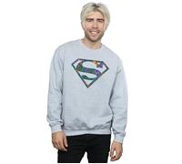Superman Floral Logo 1 Sweatshirt DC Comics Grey XXL