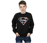 Superman Floral Logo 2 Sweatshirt DC Comics Black 7-8 Years