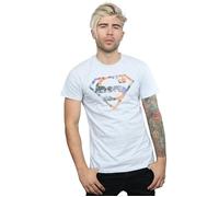Superman Floral Logo 2 T-Shirt DC Comics Grey L