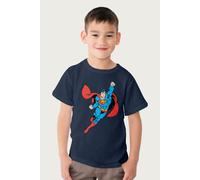 Superman Flying To The Rescue T-Shirt in Navy | Size: 7-8 Years Superman Navy 7-8 Years