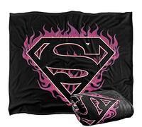 SUPERMAN Fuchsia Flames Officially Licensed Silky Touch Super Soft Throw Blanket 152 x 127 cm