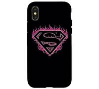 Superman Fuchsia Flames Shield Case for iPhone X/XS
