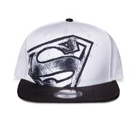 Superman Graffiti Logo Snapback Baseball Cap DC Comics Off White One Size