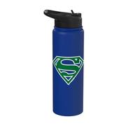 Superman Green & White Shield Stainless Steel Insulated Water Bottle