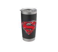 Superman Hardcore Noir Shield Stainless Steel Insulated Tumbler