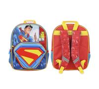 Superman Hero & Logo 14" Backpack for Toddler Boys