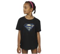 Superman Indigo Blue Logo Cotton T-Shirt DC Comics Black 9 Years