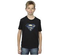 Superman Indigo Blue Logo T-Shirt DC Comics Black 9 Years