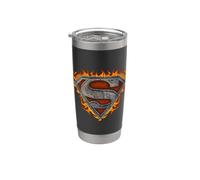 Superman Iron Fire Shield Stainless Steel Insulated Tumbler