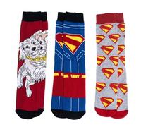 Superman Krypto Costume Logo Symbol 3-Pack Crew Socks Adult Casual Crew Socks