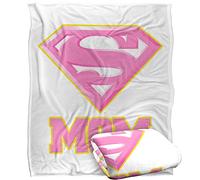 SUPERMAN - Logo Blanket, 152 x 127 cm Super Mom Pink Silky Touch Super Soft Throw Blanket